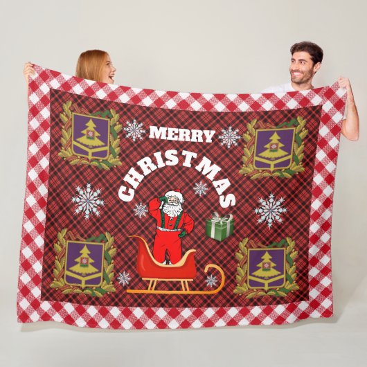 Frohe Weihnachten Santa Fleece Blanket (Beispiel)