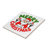 Frohe Weihnachten Santa Fliese (Seite)