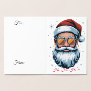 Frohe Weihnachten Santa Folienkarte
