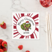 Frohe Weihnachten Santa Frosch Serviette (Beispiel)