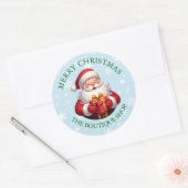 Frohe Weihnachten Santa Geschäft Aufkleber (Umschlag)