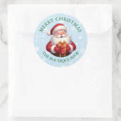 Frohe Weihnachten Santa Geschäft Aufkleber (Tasche)