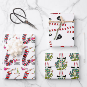 Frohe Weihnachten Santa Geschenkpapier Bogen Set