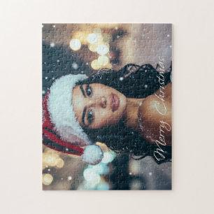 Frohe Weihnachten - Santa Girl - Puzzle