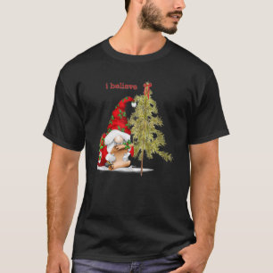 Frohe Weihnachten Santa Gnom Santa Claus Ich Glaub T-Shirt