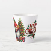 Frohe Weihnachten Santa Gnome Milchtasse (Vorderseite)