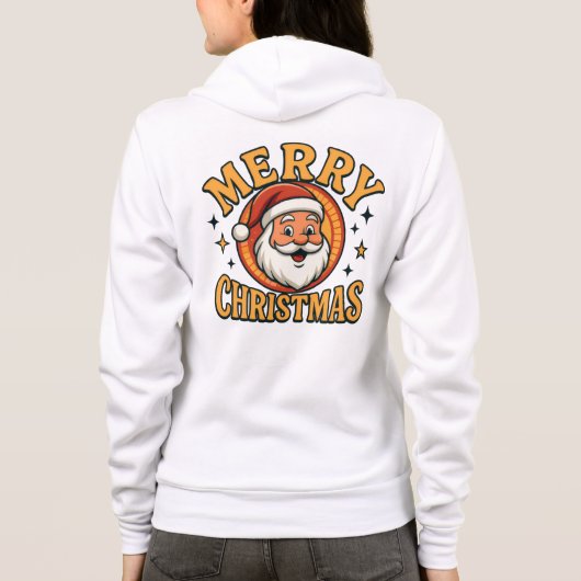Frohe Weihnachten Santa Hoodie (Rückseite)