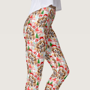 Frohe Weihnachten Santa Hut Hund Welpe Design - We Leggings