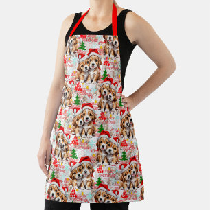 Frohe Weihnachten Santa Hut Hund Welpe Design - We Schürze