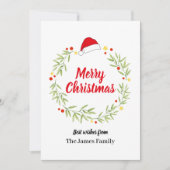 Frohe Weihnachten Santa-Hut-Kranz (Vorderseite)