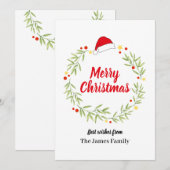 Frohe Weihnachten Santa-Hut-Kranz (Vorne/Hinten)