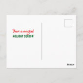 Frohe Weihnachten Santa Hut Postkarte (Rückseite)
