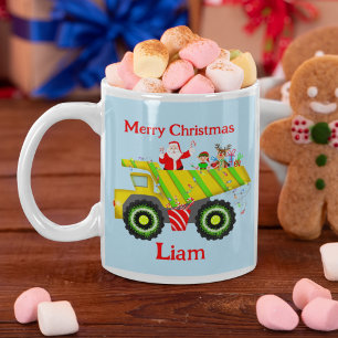 Frohe Weihnachten Santa im Kipper Personalisieren Kaffeetasse
