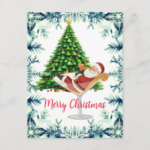 Frohe Weihnachten Santa im Martini-Glas