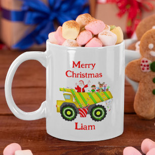 Frohe Weihnachten Santa im Müll Elf, Rentier Kaffeetasse