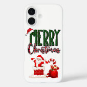 Frohe Weihnachten Santa iPhone 16 Hülle (Rückseite)