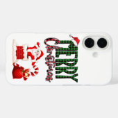 Frohe Weihnachten Santa iPhone 16 Hülle (Rückseite (Horizontal))