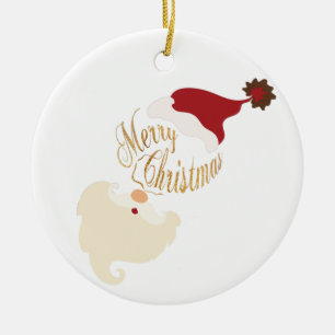 Frohe Weihnachten Santa Keramik-Ornament Keramik Ornament