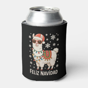 Frohe Weihnachten Santa Lama Weihnachtsbeleuchtung Dosenkühler