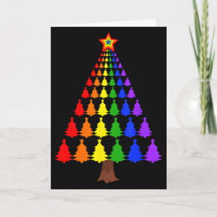 Frohe Weihnachten Santa Mensch LGBT Gay Pride Flag Karte