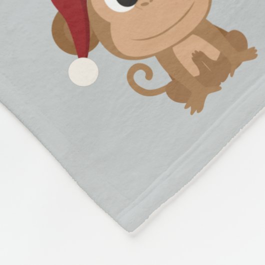 Frohe Weihnachten! Santa Monkey Fleecedecke (Ecke)