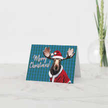 Frohe Weihnachten, Santa Moose! Weihnachtskarte