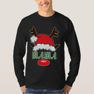 Frohe Weihnachten Santa Mutter Mama Geweihe T-Shirt