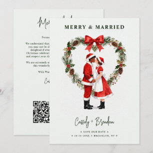 Frohe Weihnachten Santa Paar Herz Kranz TLW26 Save The Date