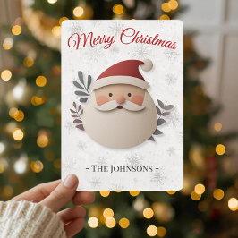 Frohe Weihnachten Santa – Personalisierte Familie Einladung
