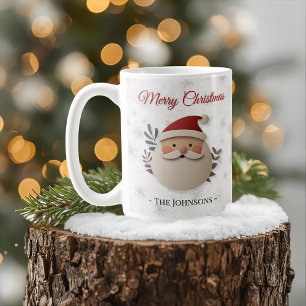 Frohe Weihnachten Santa – Personalisierter Name Fe Kaffeetasse