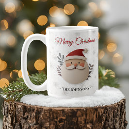 Frohe Weihnachten Santa – Personalisierter Name Fe Kaffeetasse