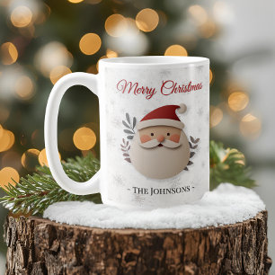 Frohe Weihnachten Santa – Personalisierter Name Fe Kaffeetasse