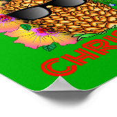 Frohe Weihnachten Santa Pineaple Poster (Ecke)