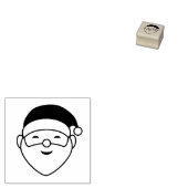 Frohe Weihnachten Santa Portrait 1x1 Gummistempel (Stempel)