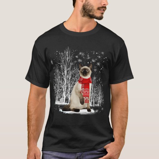 Frohe Weihnachten Santa Ragdoll Siamese Cat Christ T-Shirt (Vorderseite)