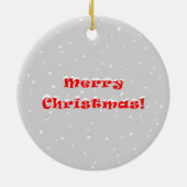 Frohe Weihnachten Santa Red Hat Vöds Keramik Ornament (Hinten)