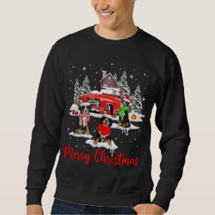 Frohe Weihnachten Santa Reindeer Bernese Mountain Sweatshirt