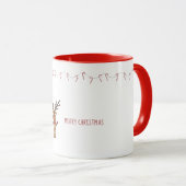 Frohe Weihnachten Santa Reindeer Candy Canes Red Tasse (VorderseiteRechts)