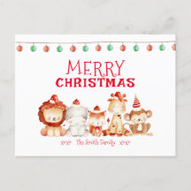 Frohe Weihnachten, Santa Safari Tiere