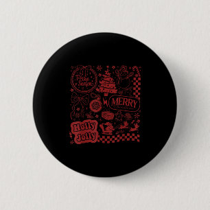 Frohe Weihnachten Santa Schneemann Rentier Tis Das Button