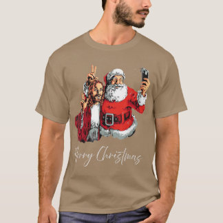 Frohe Weihnachten Santa Selfie Funny Xmas Paja T-Shirt