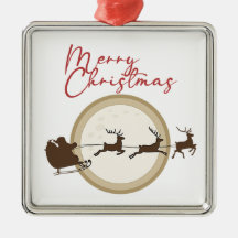 Frohe Weihnachten Santa Sleigh Deer