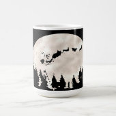 Frohe Weihnachten Santa Sleigh Rentier Vollmond Kaffeetasse (Mittel)