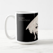 Frohe Weihnachten Santa Sleigh Rentier Vollmond Kaffeetasse (Links)