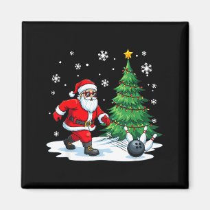 Frohe Weihnachten Santa spielt Bowling Srt Liebhab Magnet