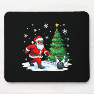 Frohe Weihnachten Santa spielt Bowling Srt Liebhab Mousepad