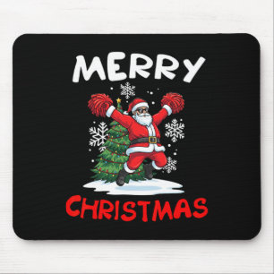 Frohe Weihnachten Santa spielt Cheerleading Liebha Mousepad