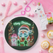 Frohe Weihnachten Santa Teddy Pappteller (Party)