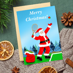 Frohe Weihnachten Santa Tennis