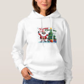 Frohe Weihnachten | Santa & Tree Design Hoodie (Vorderseite)